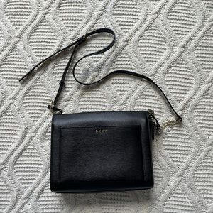 DKNY Black Textured Crossbody Bag